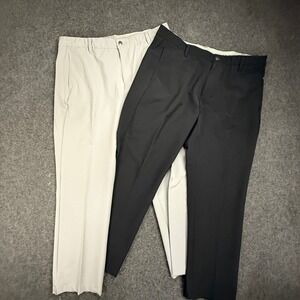 Adidas Golf Pants Men 38x30 Lot of 2 Stretch Performance Black GrayAdvantage